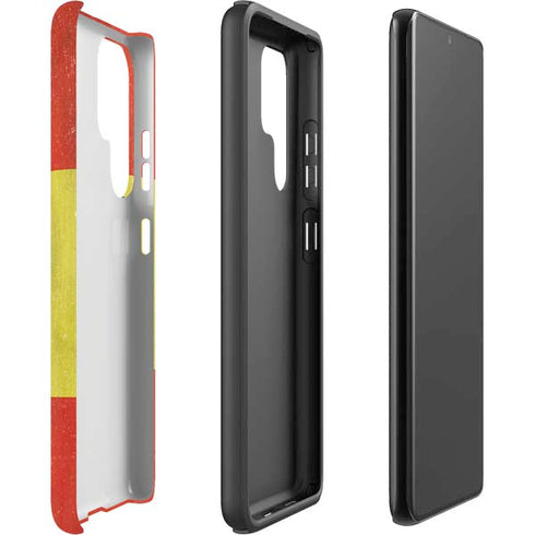 Spain Flag Distressed Galaxy S22 Ultra Pro Case